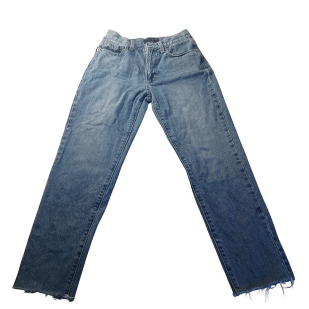 Lucky Brand Drew High Rise Mom Jeans 2/24 Ankle Raw Hem‎ Slim Tapered Fit Retro